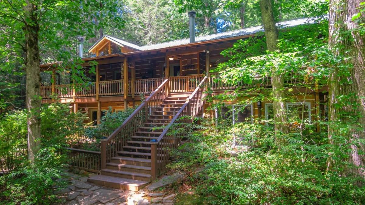 Waterfront Mountain Cabin With Hot Tub Villa Blue Ridge Bagian luar foto