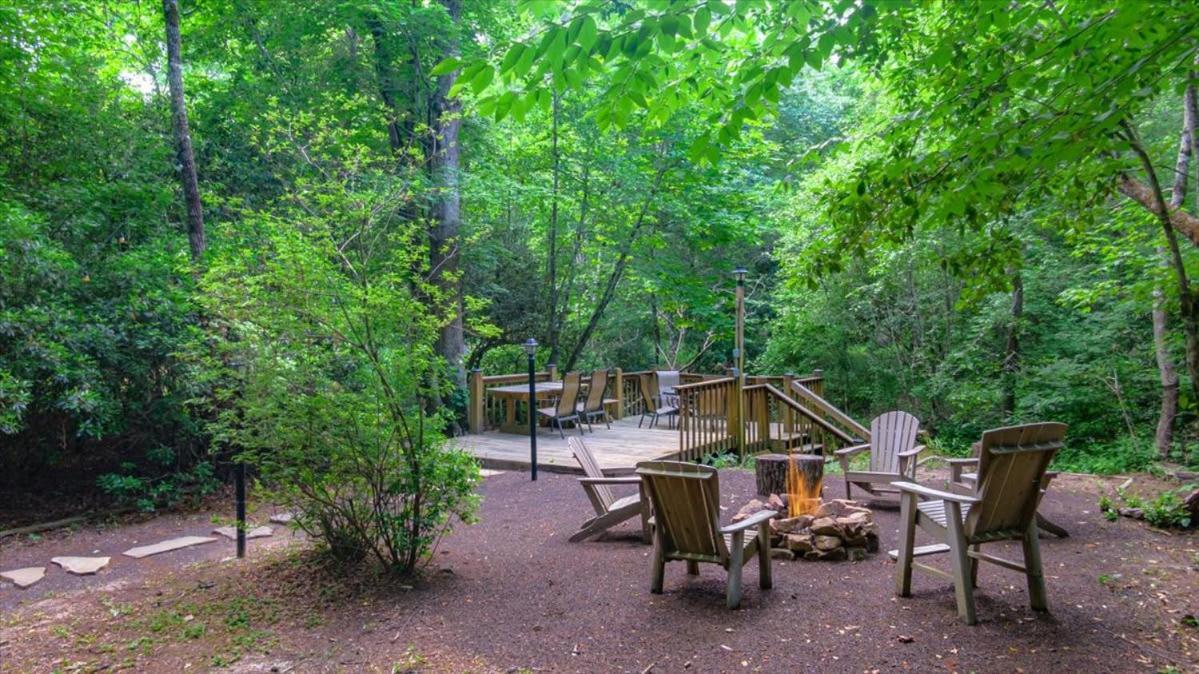 Waterfront Mountain Cabin With Hot Tub Villa Blue Ridge Bagian luar foto