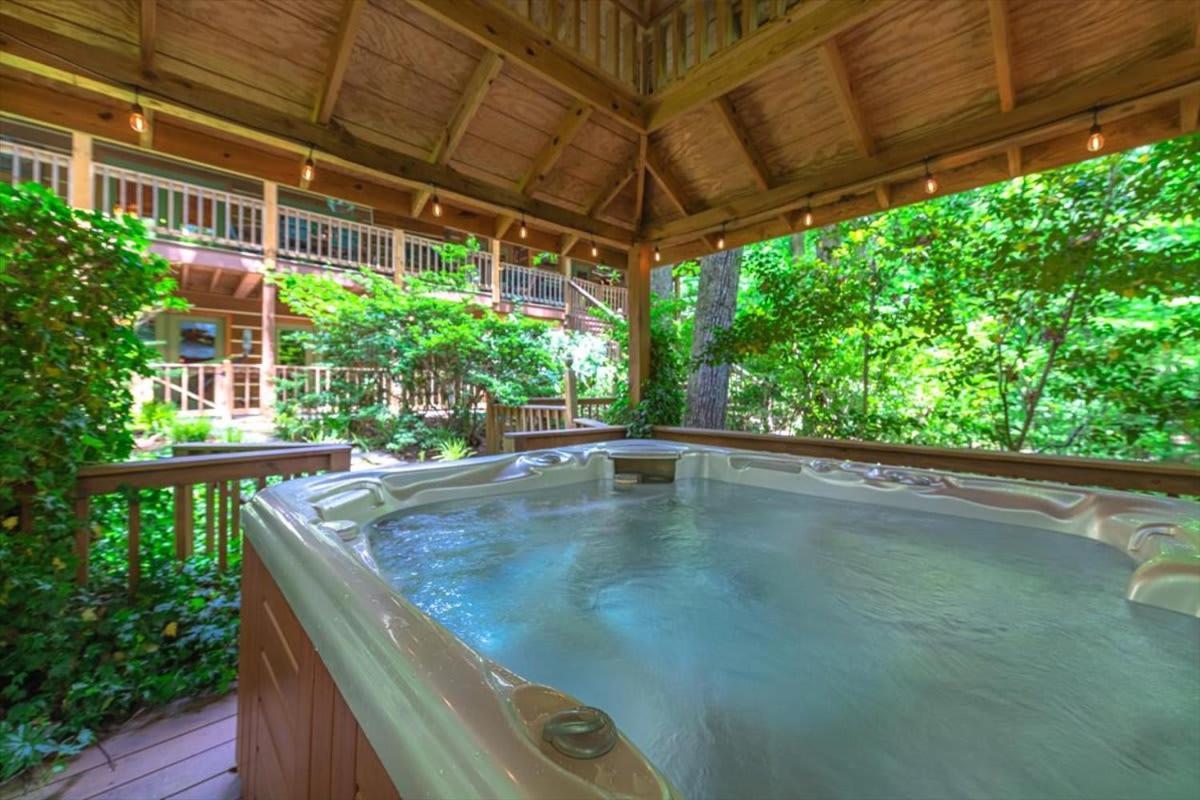 Waterfront Mountain Cabin With Hot Tub Villa Blue Ridge Bagian luar foto