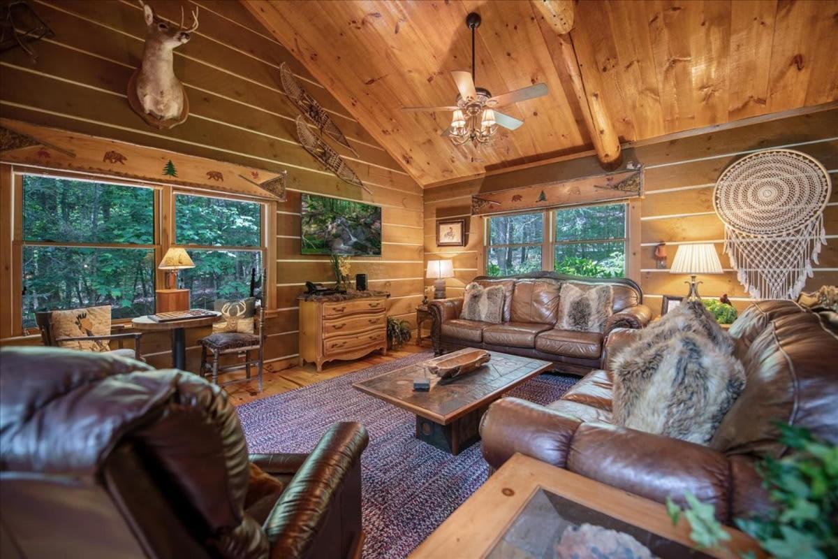 Waterfront Mountain Cabin With Hot Tub Villa Blue Ridge Bagian luar foto