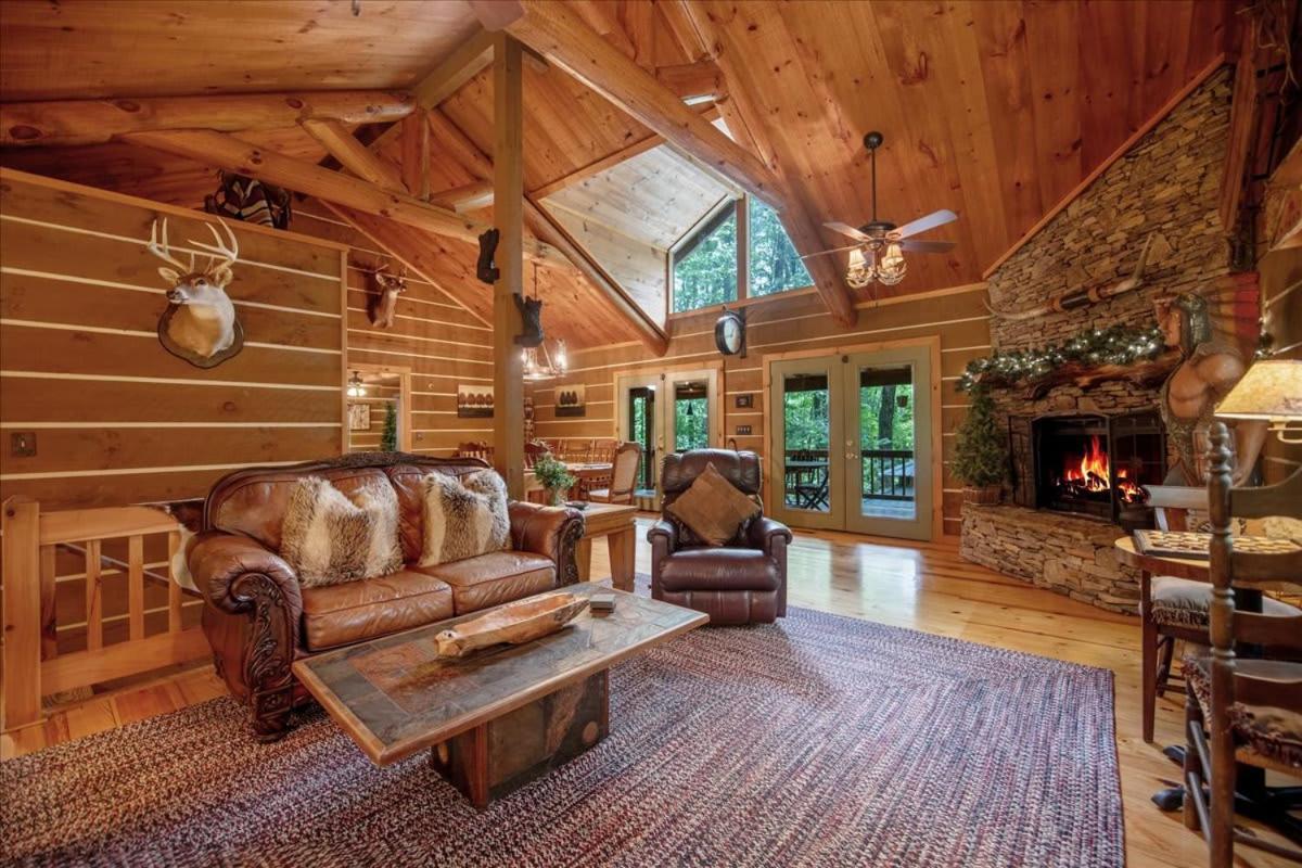 Waterfront Mountain Cabin With Hot Tub Villa Blue Ridge Bagian luar foto