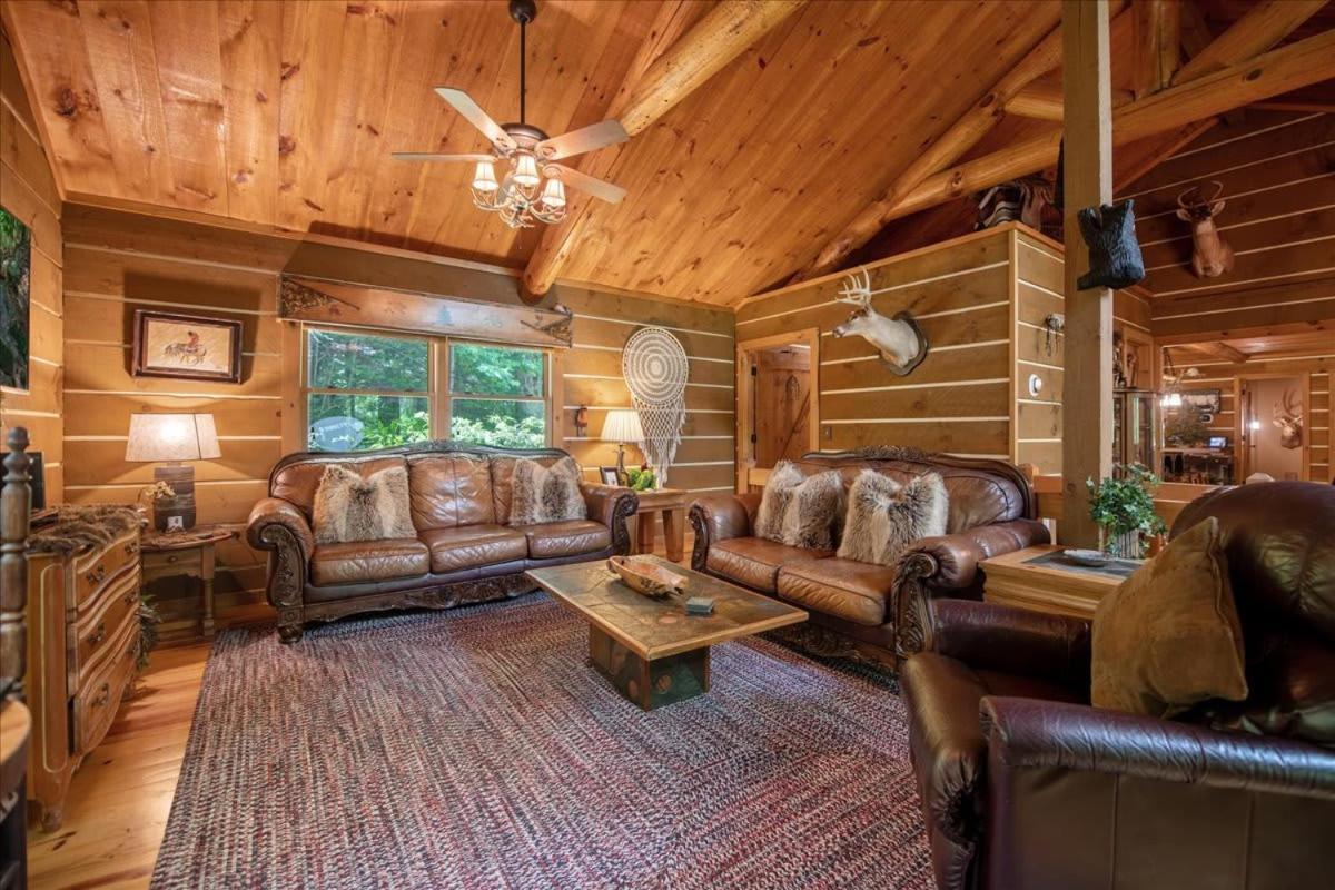 Waterfront Mountain Cabin With Hot Tub Villa Blue Ridge Bagian luar foto