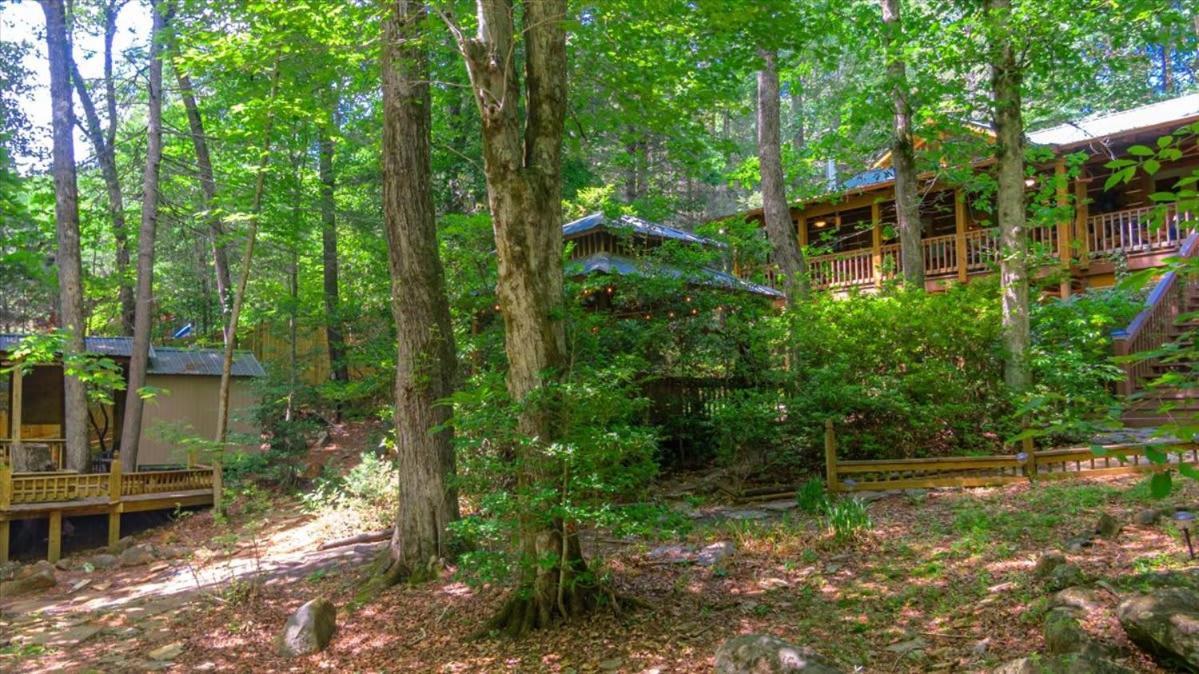 Waterfront Mountain Cabin With Hot Tub Villa Blue Ridge Bagian luar foto